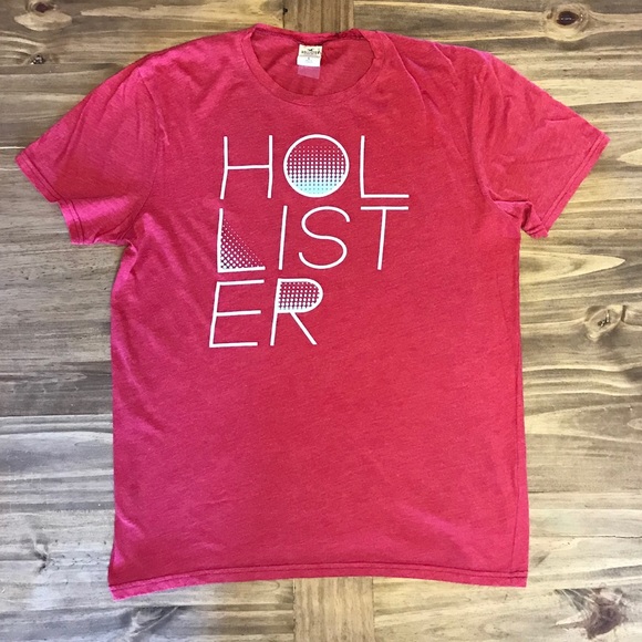 Red Hollister graphic t-shirt Sz. L - Picture 2 of 7